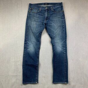 Ralph Lauren Polo Mens Pants 32 Blue Jeans Varick Slim Straight Denim 32x29